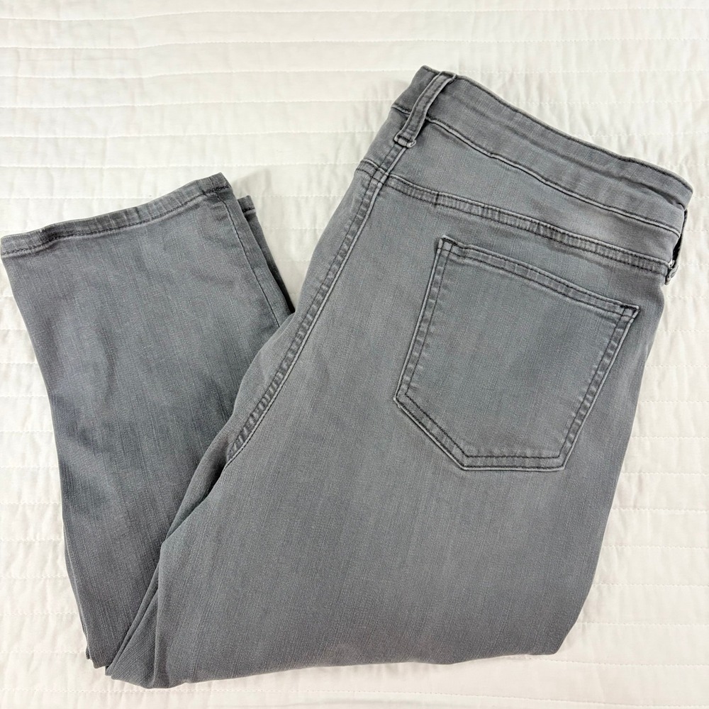 Chicos So Slimming Girlfriend Slim Leg Ankle Jeans Gray Womens 2/12R